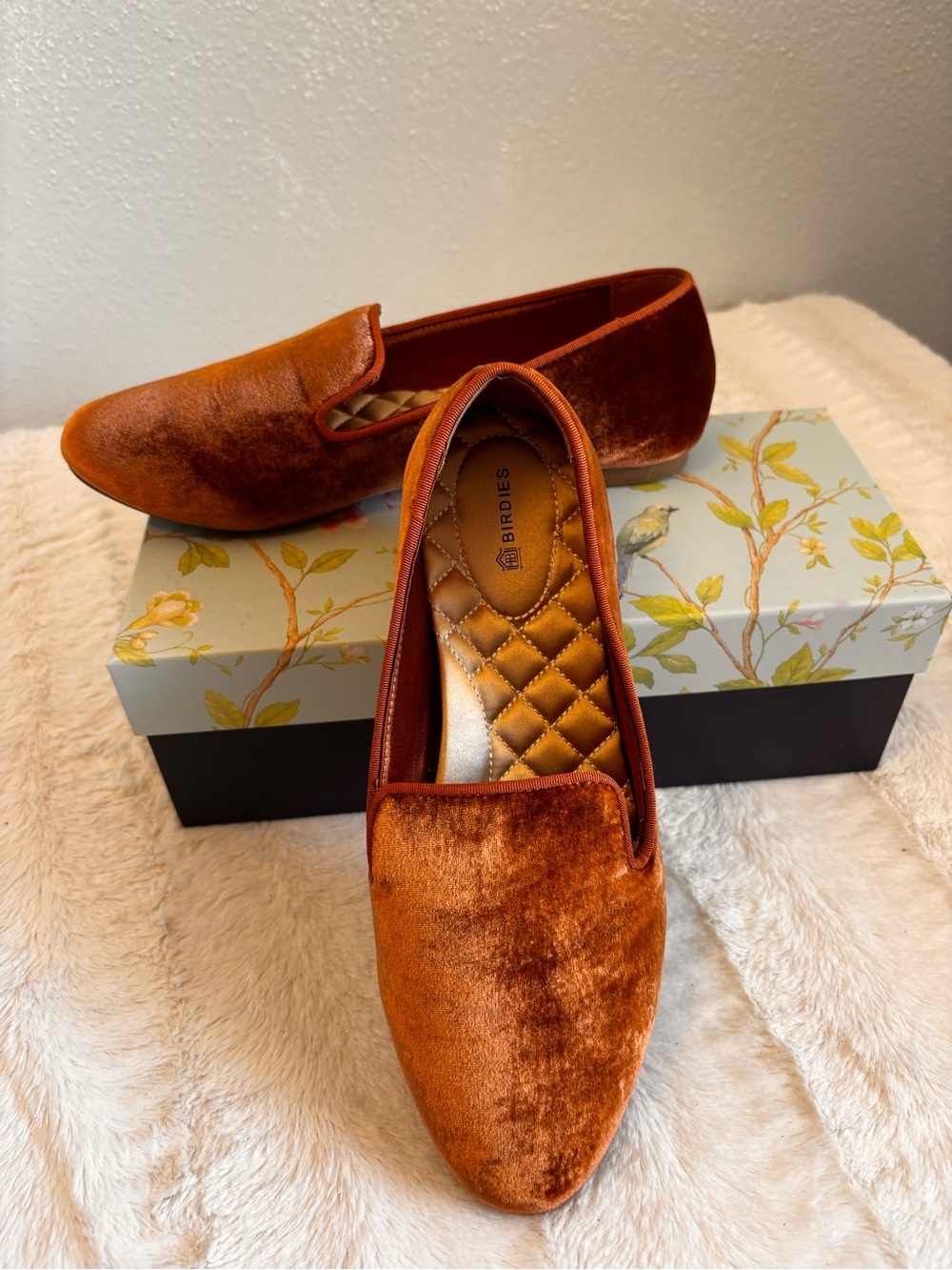 Birdies Women’s Amber Velvet Slip-On Loafer 8.5